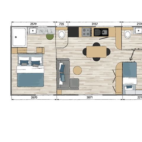 BUNGALOW 4 personnes - TULUM, LUXE - 2 Chambres - DIMANCHE