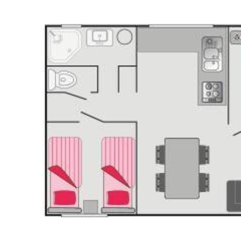 APPARTEMENT 6 personnes - Appartement | Appartement | 2 Ch. | 4/6 Pers. | Clim. | TV