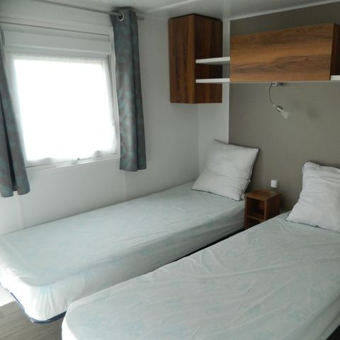 BUNGALOW 6 personnes - Mobil home Premium 38m² (2 chambres) + Terrasse - vue mer + Accès vélo maritime 4/6 pers