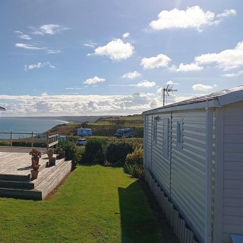 BUNGALOW 6 personnes - Mobil home Premium 38m² (2 chambres) + Terrasse - vue mer + Accès vélo maritime 4/6 pers