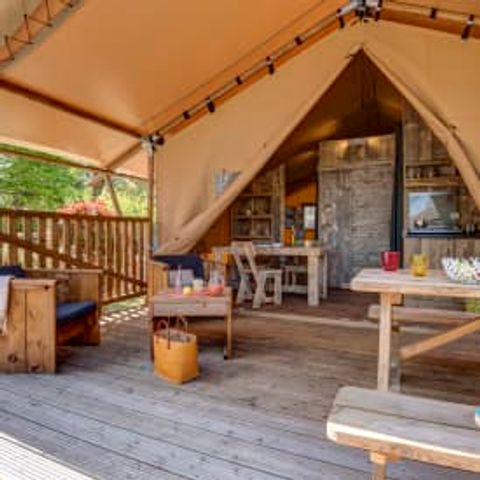 Tente en toile et en bois 5 personnes - Lodge 4p 2ch ****