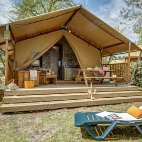 TENTE TOILE ET BOIS 5 personnes - Lodge 4p 2ch ****