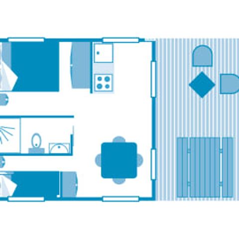 TENTE TOILE ET BOIS 5 personnes - Lodge 4p 2ch ****