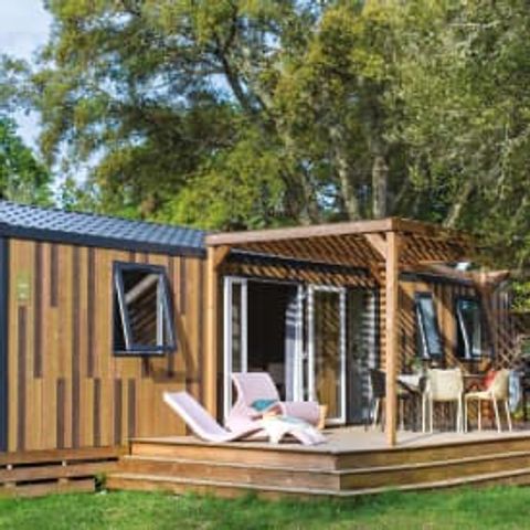 Mobilhome 6 personnes - Cottage Mimosas 6p 3ch 2SdB Clim Premium