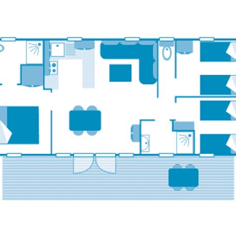 BUNGALOW 5 personnes - Cottage Roselière 6p 3ch 2SdB Premium