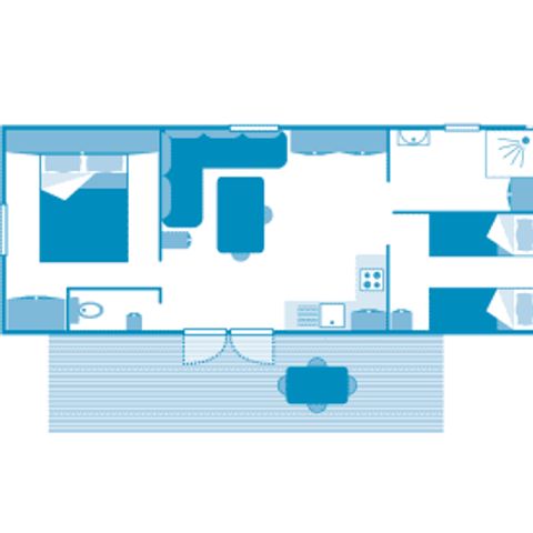 BUNGALOW 5 personnes - Cottage 4/5p 2ch ***