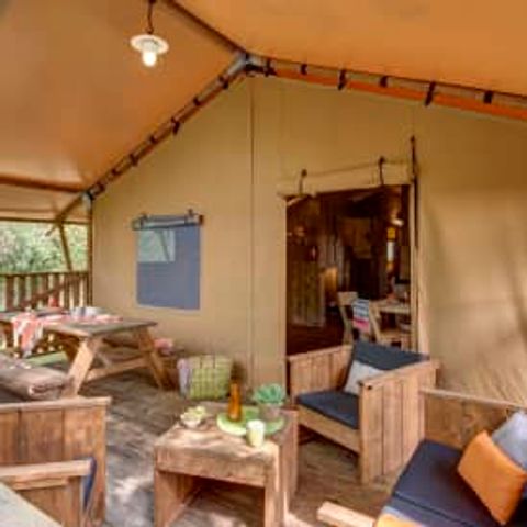 Tente en toile et en bois 7 personnes - Lodge Safari 7p 3ch ****