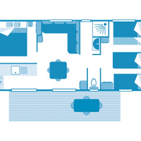 BUNGALOW 6 personnes - Cottage 5/6 p 3ch ***