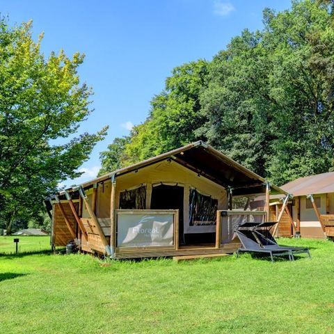 TENTE TOILE ET BOIS 5 personnes - Safari avec sanitaires 5 personnes VODA