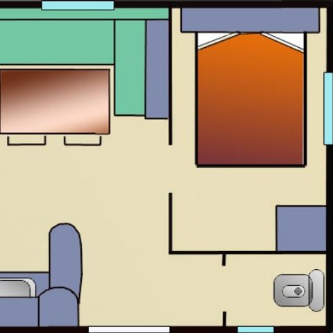 BUNGALOW 4 personnes - Loisir Confort 27m² - 2 chambres
