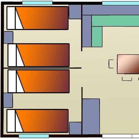 BUNGALOW 6 personnes - Loisir Confort - 3 chambres