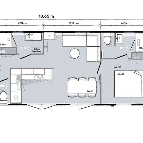 BUNGALOW 7 personnes - Sunêlia Prestige 40m², 6-7pl - 3ch