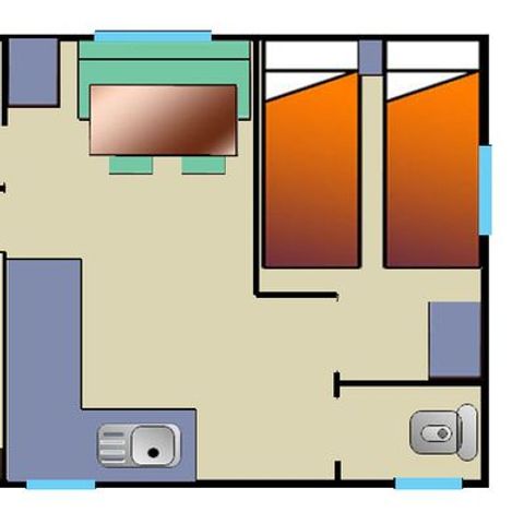 BUNGALOW 4 personnes - COTTAGE CONFORT PREMIUM