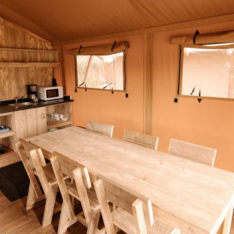 TENTE TOILE ET BOIS 6 personnes - Riverlodge 49m², 6pl-3ch