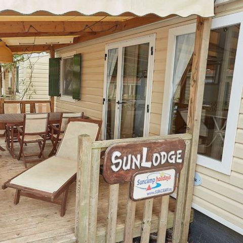 BUNGALOW 4 personnes - Ultimate | 2 Ch. | 4 Pers. | Terrasse Couverte | 2 SDB | Clim. | TV