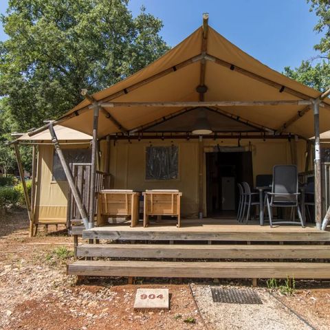 Tente en toile et en bois 6 personnes - Lodgetent Premium XL