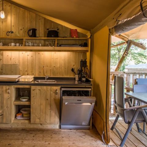 Tente en toile et en bois 6 personnes - Lodgetent Premium XL
