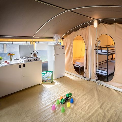 Tente en toile et en bois 6 personnes - Lodgetent Holiday