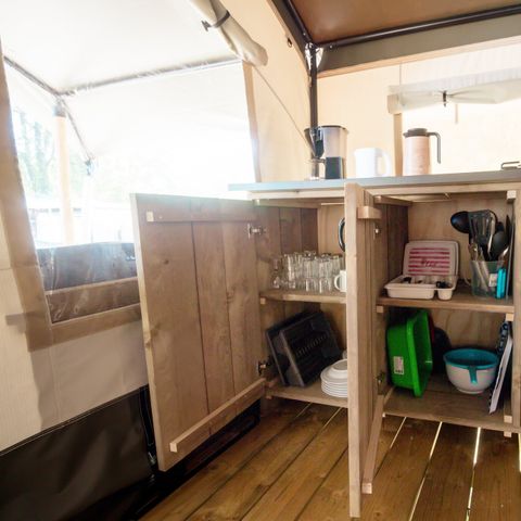 Tente en toile et en bois 5 personnes - Valkanela - Tente Safari Confort