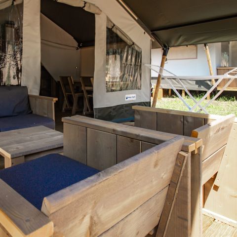 Tente en toile et en bois 5 personnes - Valkanela - Tente Safari Confort