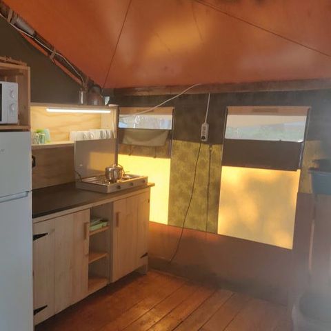 Tente en toile et en bois 5 personnes - Valkanela - Tente Safari Relax