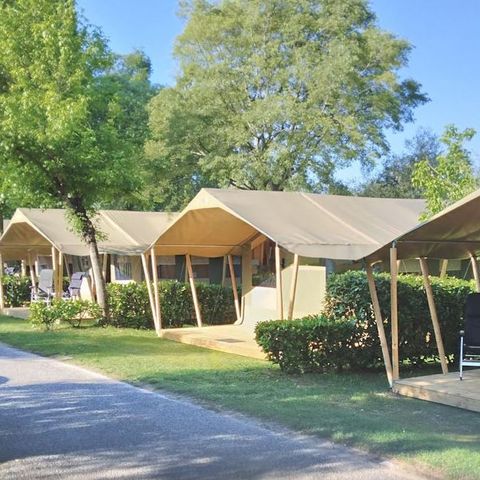 Tente en toile et en bois 5 personnes - Valkanela - Tente safari Harmony