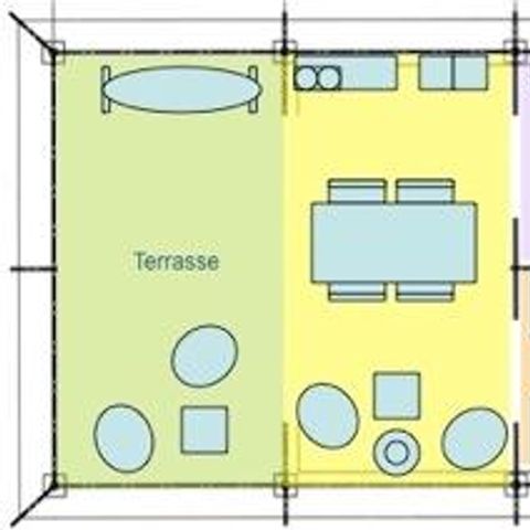 BUNGALOW TOILÉ 5 personnes - FREEFLOWER CONFORT