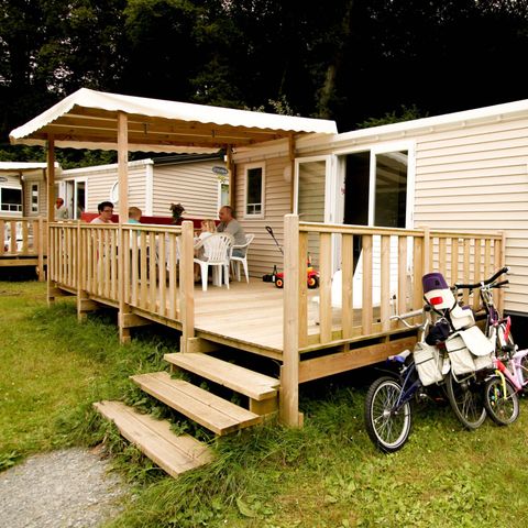 BUNGALOW 4 personnes - Mobil-home Confort 27m² 2 chambres dont terrasse semi-couverte 18m² + TV