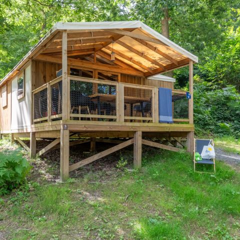 BUNGALOW 4 personnes - Cosyflower Premium sur pilotis 38m² - 2 chambres + TV + draps + serviettes terrasse couverte 11m²