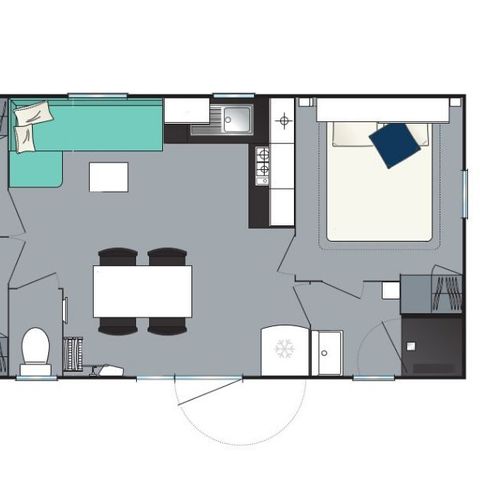 BUNGALOW 6 personnes - Loisirs 3 chambres - TV