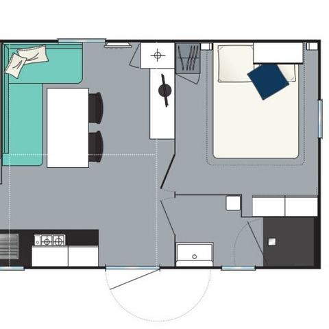 BUNGALOW 7 personnes - Evasion 2 chambres 28m²