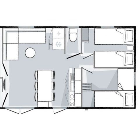 BUNGALOW 6 personnes - Premium 3 chambres 33m²