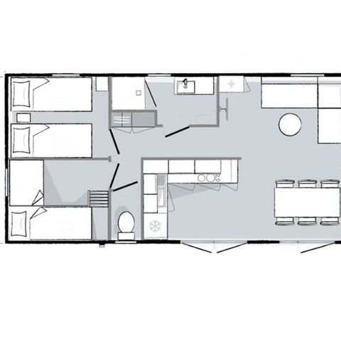 BUNGALOW 6 personnes - Premium 3 chambres 2 sdb 40m²