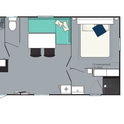 BUNGALOW 7 personnes - Evasion 2 chambres 30m²