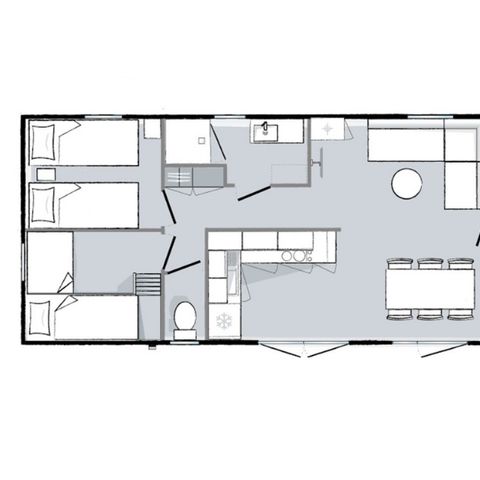 BUNGALOW 6 personnes - Premium 3 chambres 2 sdb 40m²