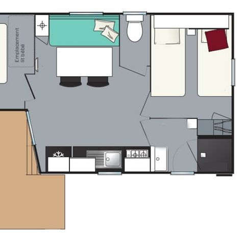 BUNGALOW 5 personnes - Evasion 2 chambres 23m²