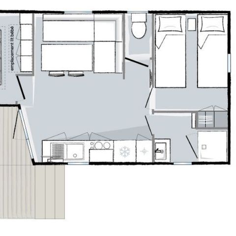 BUNGALOW 6 personnes - Mahana 2 chambres 28m²