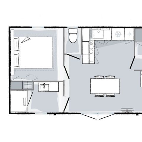 BUNGALOW 6 personnes -  Mahana  2 chambres 30m²