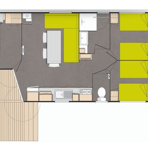 BUNGALOW 6 personnes - Confort  3 chambres 37m²