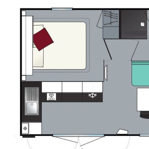 BUNGALOW 4 personnes - Cocoon 1 chambre 18m²