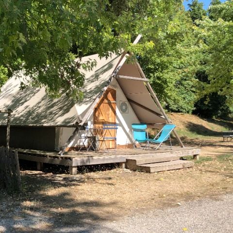 Tente en toile et en bois 3 personnes - Tente Trappeur Aventure - 1 pièce
