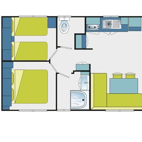 BUNGALOW 6 personnes - Evasion 6 personnes 2 chambres 28m²