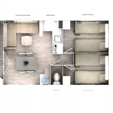 BUNGALOW 8 personnes - Mobil home Evo 4 pièces 6/8 personnes TV
