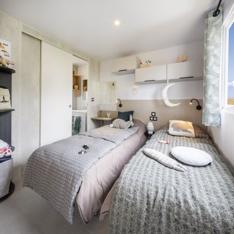 Mobilhome 4 personnes - Sunêlia Prestige 2 ch. 4 pers - 34 m2 - Terrasse couverte - SAM