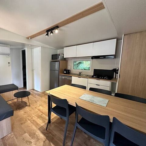 BUNGALOW 6 personnes - Mobil-home | Premium | 3 Ch. | 6 Pers. | Terrasse Lounge | 1 SDB | Clim.