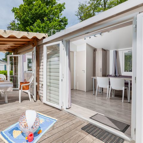 Mobilhome 6 personnes - Comfort XL | 2 Ch. | 4/6 Pers. | Terrasse surélevée | Clim.