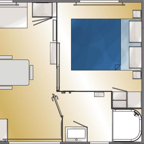 BUNGALOW 6 personnes - Bungalow Châtaignier 32 m²  avec terrasse bois