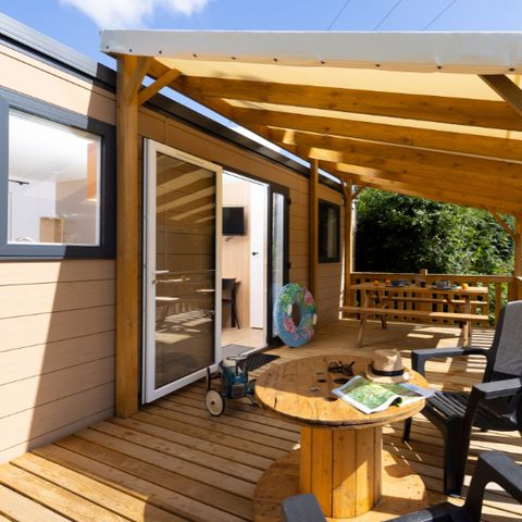 BUNGALOW 6 personnes - Bungalow Sapin - 32m² avec terrasse en bois semi-couverte