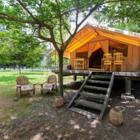 Tente en toile et en bois 4 personnes - Ecolodge