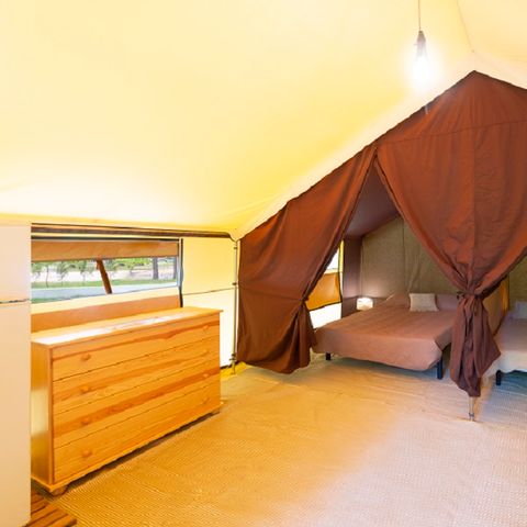 Tente en toile et en bois 4 personnes - Ecolodge